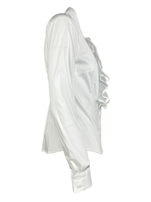 camicia donna ruches organza bianca Camicetta Snob | 570-C-31414118